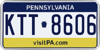 PA license plate KTT8606