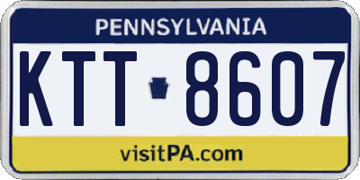 PA license plate KTT8607