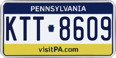 PA license plate KTT8609