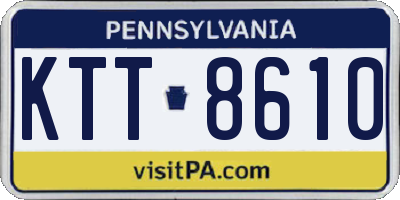 PA license plate KTT8610