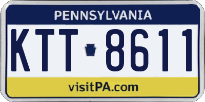 PA license plate KTT8611