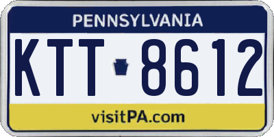 PA license plate KTT8612