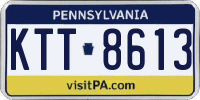 PA license plate KTT8613