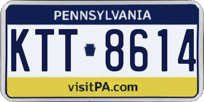 PA license plate KTT8614