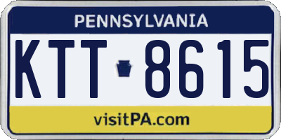 PA license plate KTT8615
