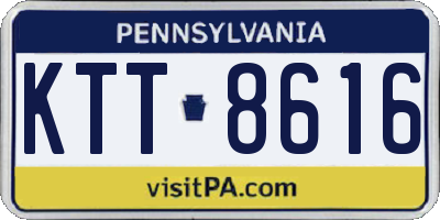 PA license plate KTT8616