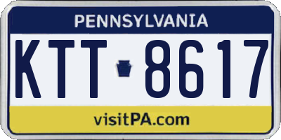 PA license plate KTT8617