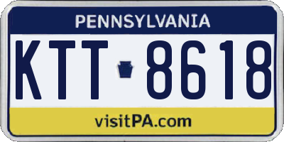 PA license plate KTT8618