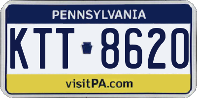 PA license plate KTT8620
