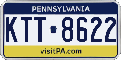 PA license plate KTT8622