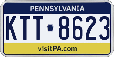 PA license plate KTT8623
