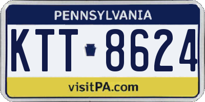 PA license plate KTT8624