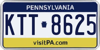 PA license plate KTT8625