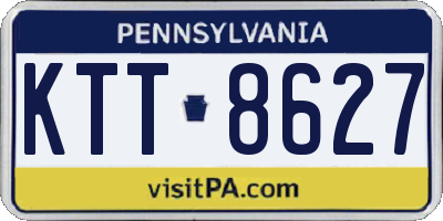 PA license plate KTT8627