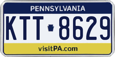 PA license plate KTT8629