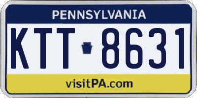 PA license plate KTT8631