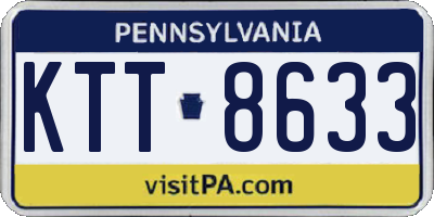 PA license plate KTT8633
