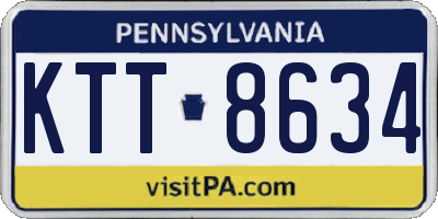 PA license plate KTT8634