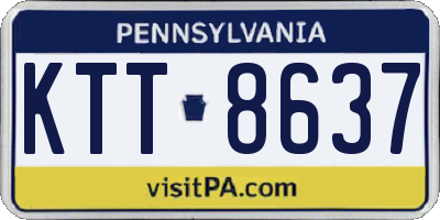 PA license plate KTT8637