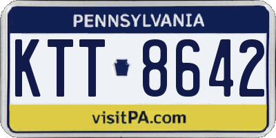 PA license plate KTT8642