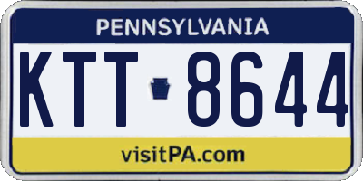 PA license plate KTT8644
