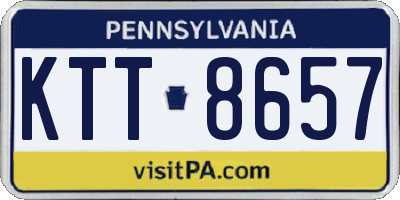 PA license plate KTT8657