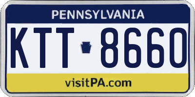 PA license plate KTT8660