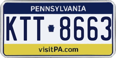 PA license plate KTT8663