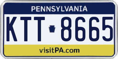 PA license plate KTT8665