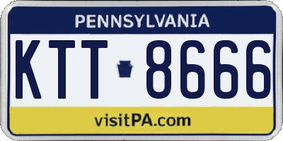 PA license plate KTT8666