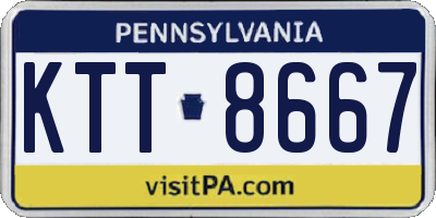 PA license plate KTT8667