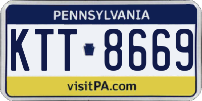 PA license plate KTT8669