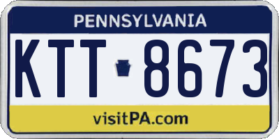 PA license plate KTT8673