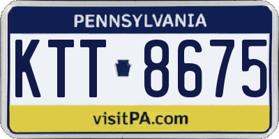 PA license plate KTT8675