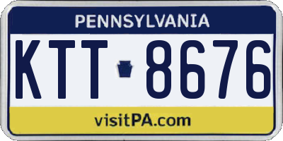 PA license plate KTT8676