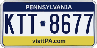 PA license plate KTT8677