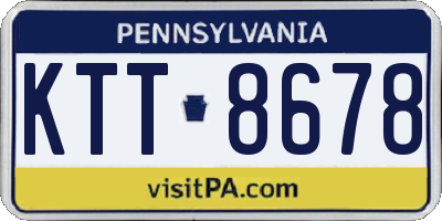 PA license plate KTT8678