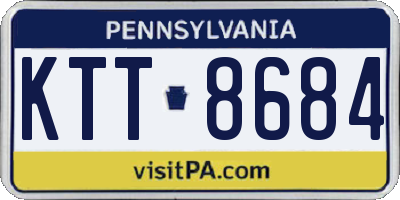 PA license plate KTT8684