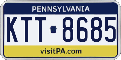 PA license plate KTT8685