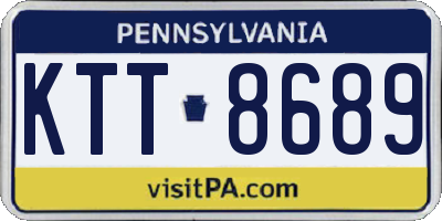 PA license plate KTT8689