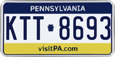 PA license plate KTT8693