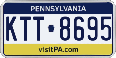 PA license plate KTT8695