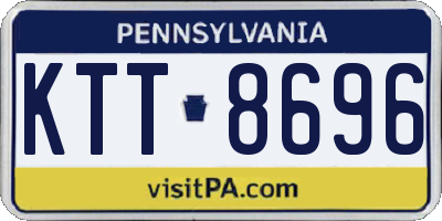PA license plate KTT8696