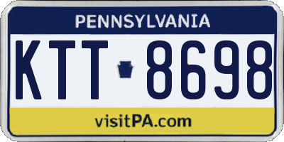 PA license plate KTT8698