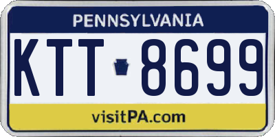 PA license plate KTT8699