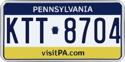 PA license plate KTT8704