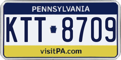 PA license plate KTT8709