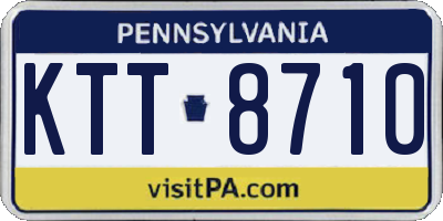 PA license plate KTT8710