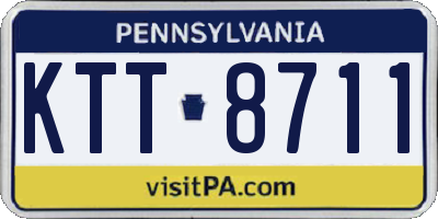 PA license plate KTT8711