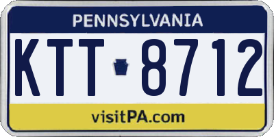 PA license plate KTT8712